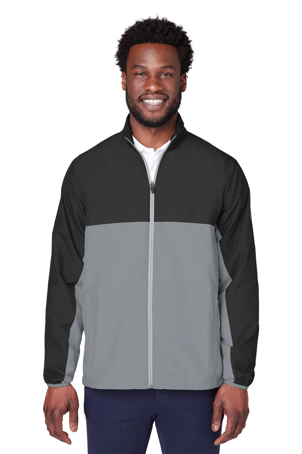 Puma Mens 1st Mile Moisture Wicking Full Zip Wind Jacket - Black/Quiet Shade Grey  Choose your new Clothing Puma