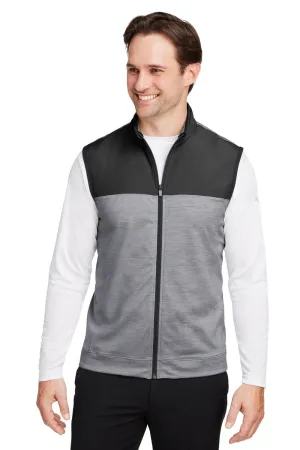 Puma Mens Cloudspun Moisture Wicking Colorblock Full Zip Vest - Black/Quiet Shade Grey  Choose your new Clothing Puma