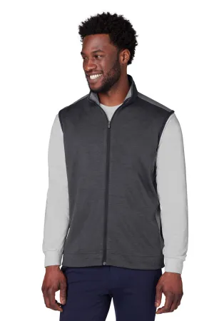 Puma Mens Cloudspun T7 Moisture Wicking Full Zip Vest - Heather Black/Quiet Shade Grey  Choose your new Clothing Puma