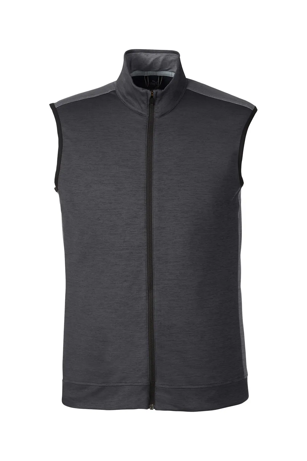 Puma Mens Cloudspun T7 Moisture Wicking Full Zip Vest - Heather Black/Quiet Shade Grey  Choose your new Clothing Puma