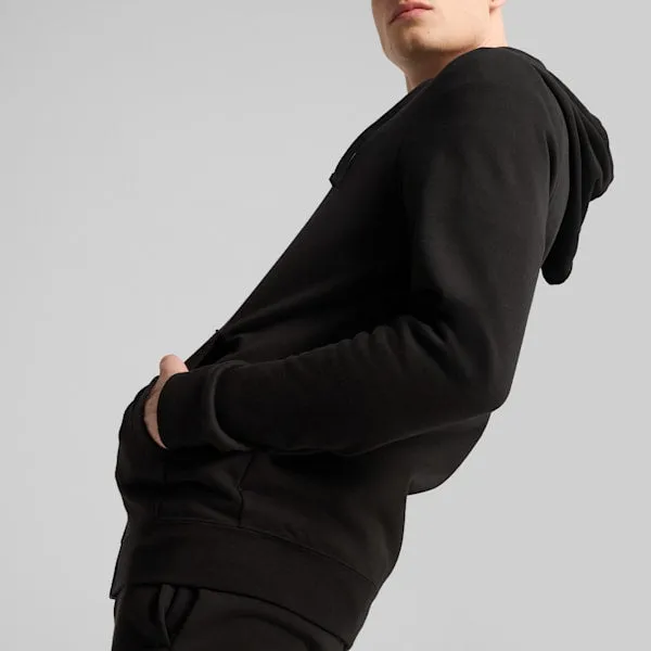 PUMA MEN'S ESSENTIALS FLEECE BLACK FULL ZIP JACKET Cothing_Mens-Puma