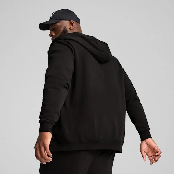 PUMA MEN'S ESSENTIALS FLEECE BLACK FULL ZIP JACKET Cothing_Mens-Puma