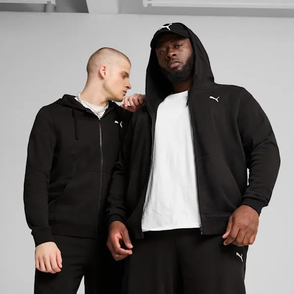 PUMA MEN'S ESSENTIALS FLEECE BLACK FULL ZIP JACKET Cothing_Mens-Puma