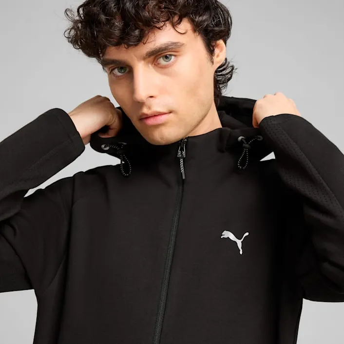 PUMA MEN'S EVOSTRIPE FULL ZIP BLACK JACKET Cothing_Mens-Puma