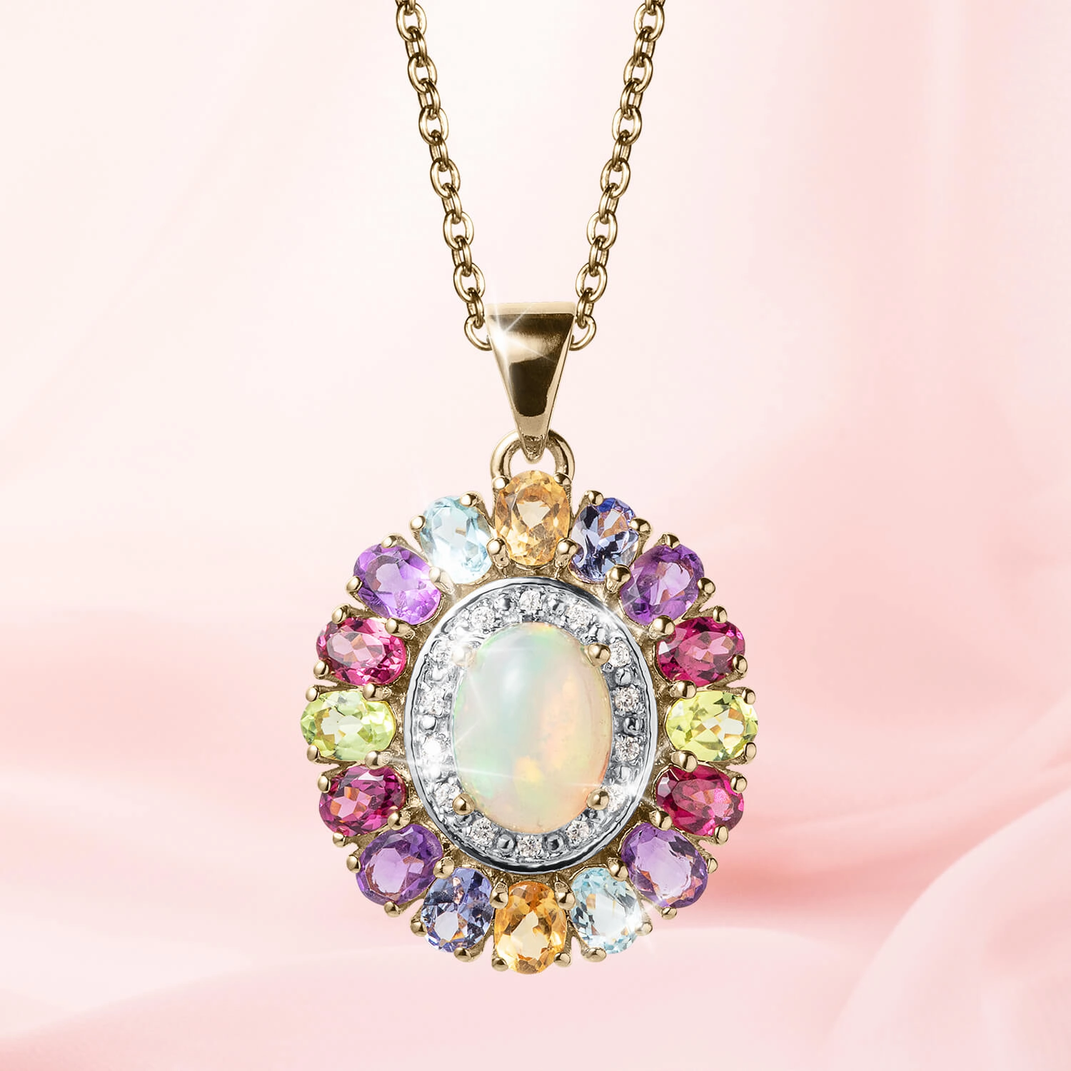 Rainbow Opal Pendant