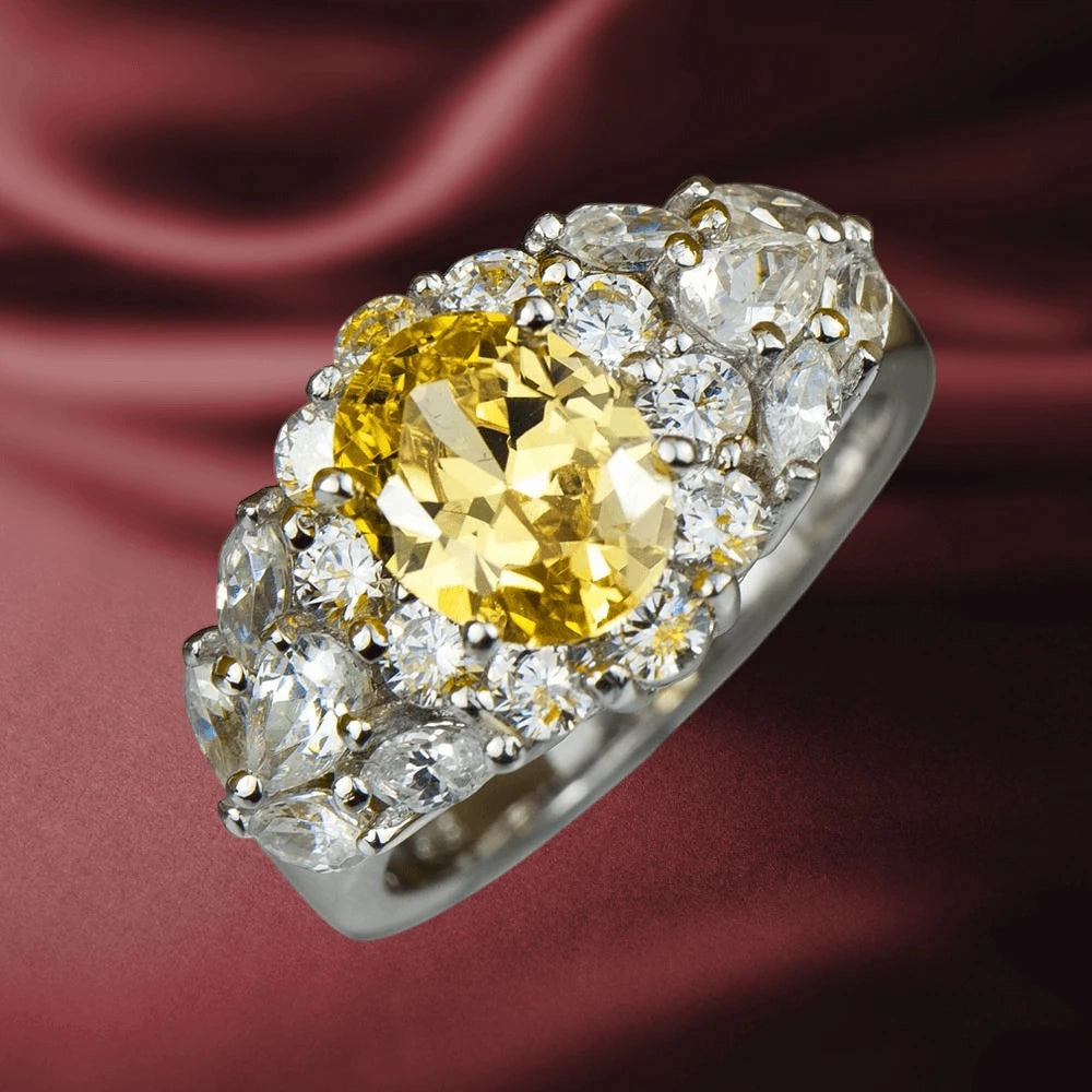 Rhodium Canaria Ring