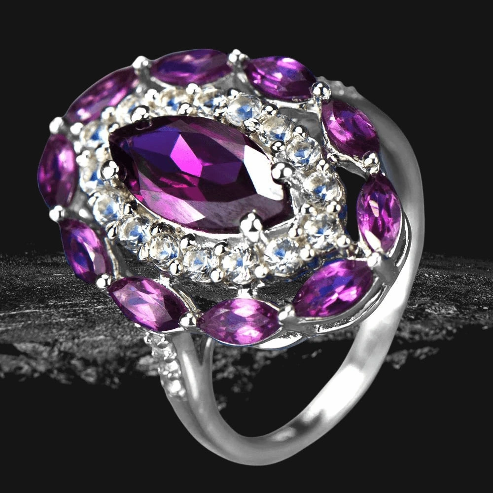 Rhodolite Rhapsody Ring