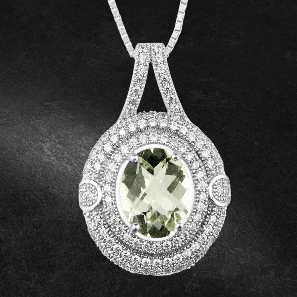 Sienna Green Amethyst Pendant