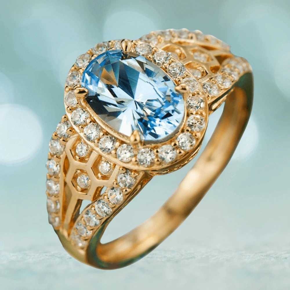 Sky Honeycomb Ring