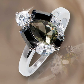 Smokey Pear Ring