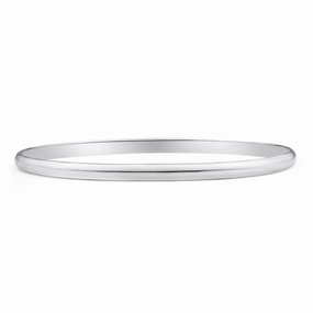 Solid Sterling Silver 4mm Plain 70mm Bangle