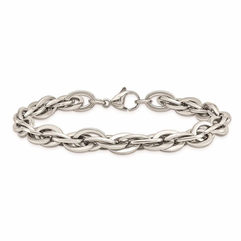 Stainless Steel Oval Links 8in Bracelet