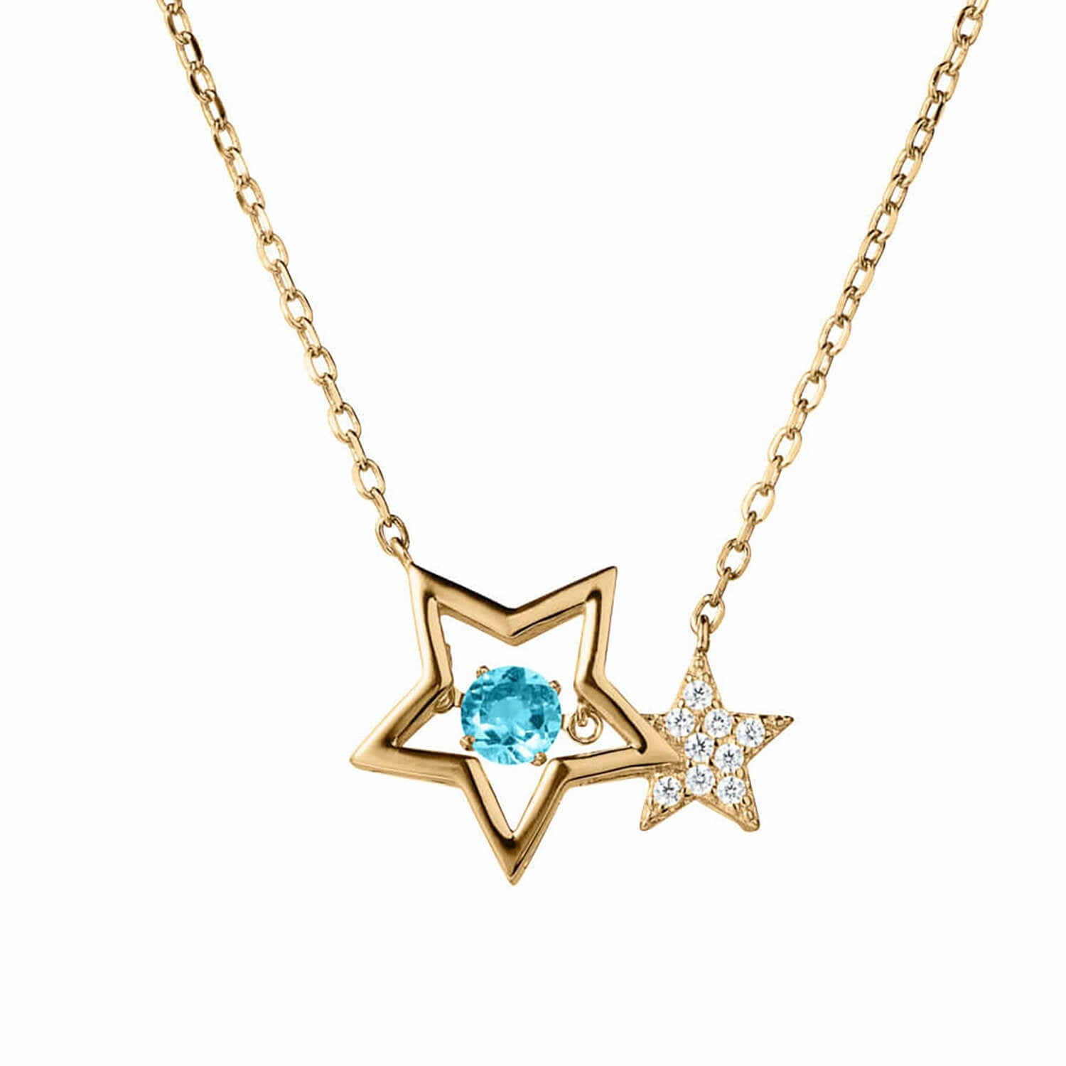 Starlight Topaz Gold Necklace