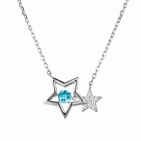 Starlight Topaz Platinum Necklace