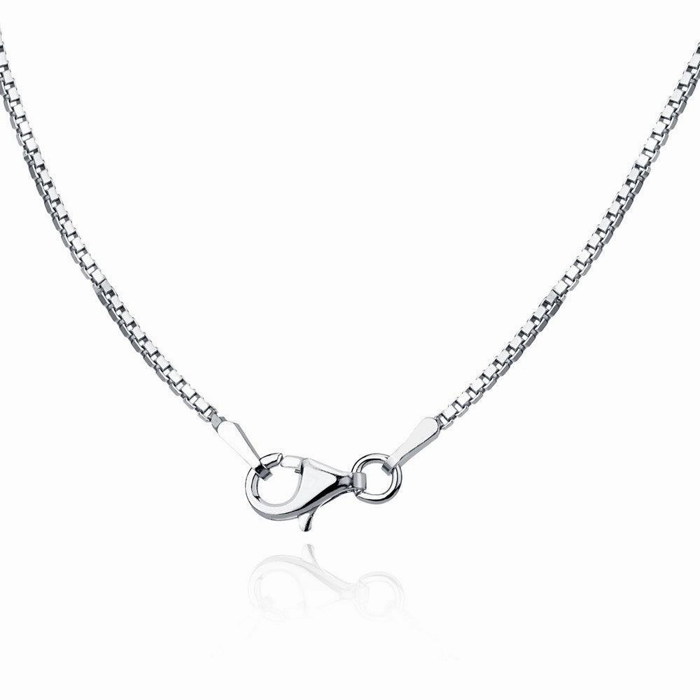 Sterling Silver 1.0mm Rhodium Box Chain - Rhodium Plated