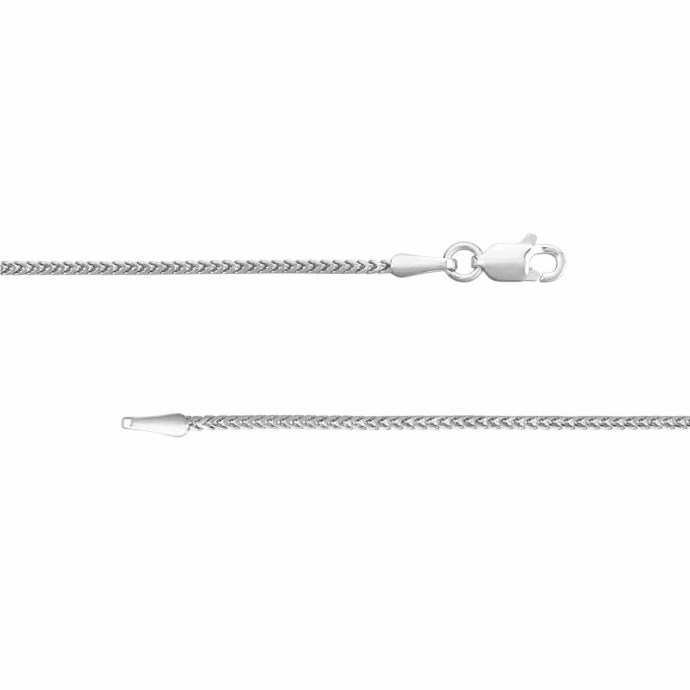 Sterling Silver 1.2mm Franco Chain, 24"