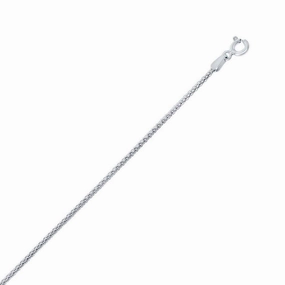 Sterling Silver 1.6mm Rhodium Popcorn Chain, 16"
