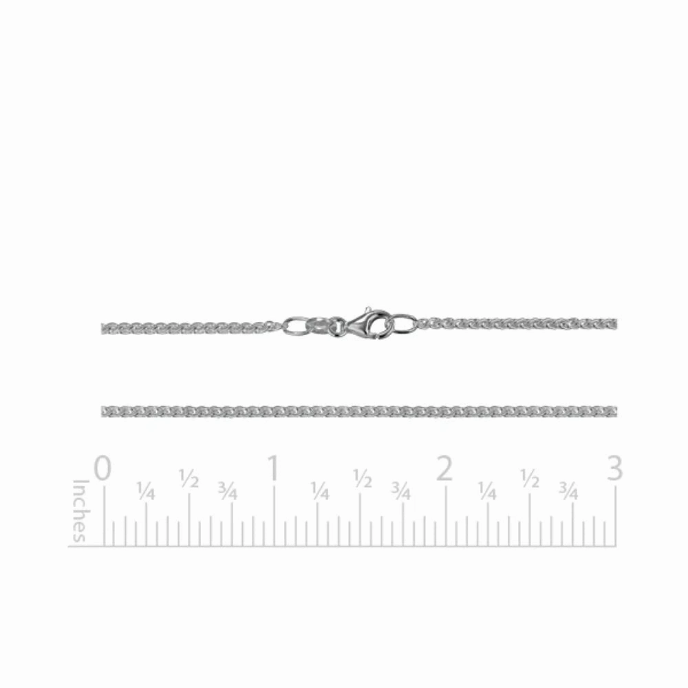 Sterling Silver 1.7mm Wheat Chain