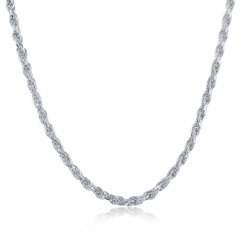 Sterling Silver 2.7mm Rope Chain, 16"