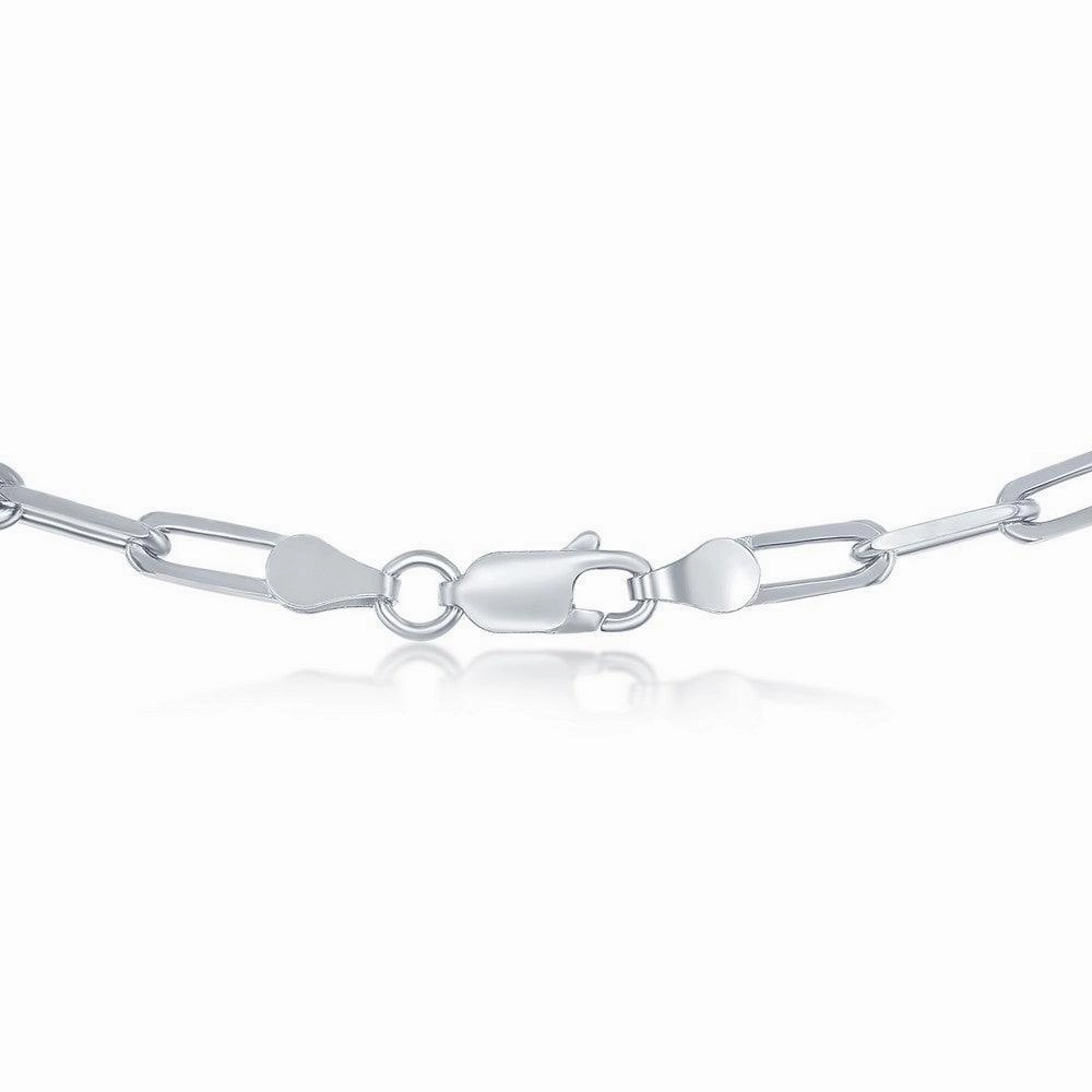 Sterling Silver 3.2mm Paper Clip Chain, 16"