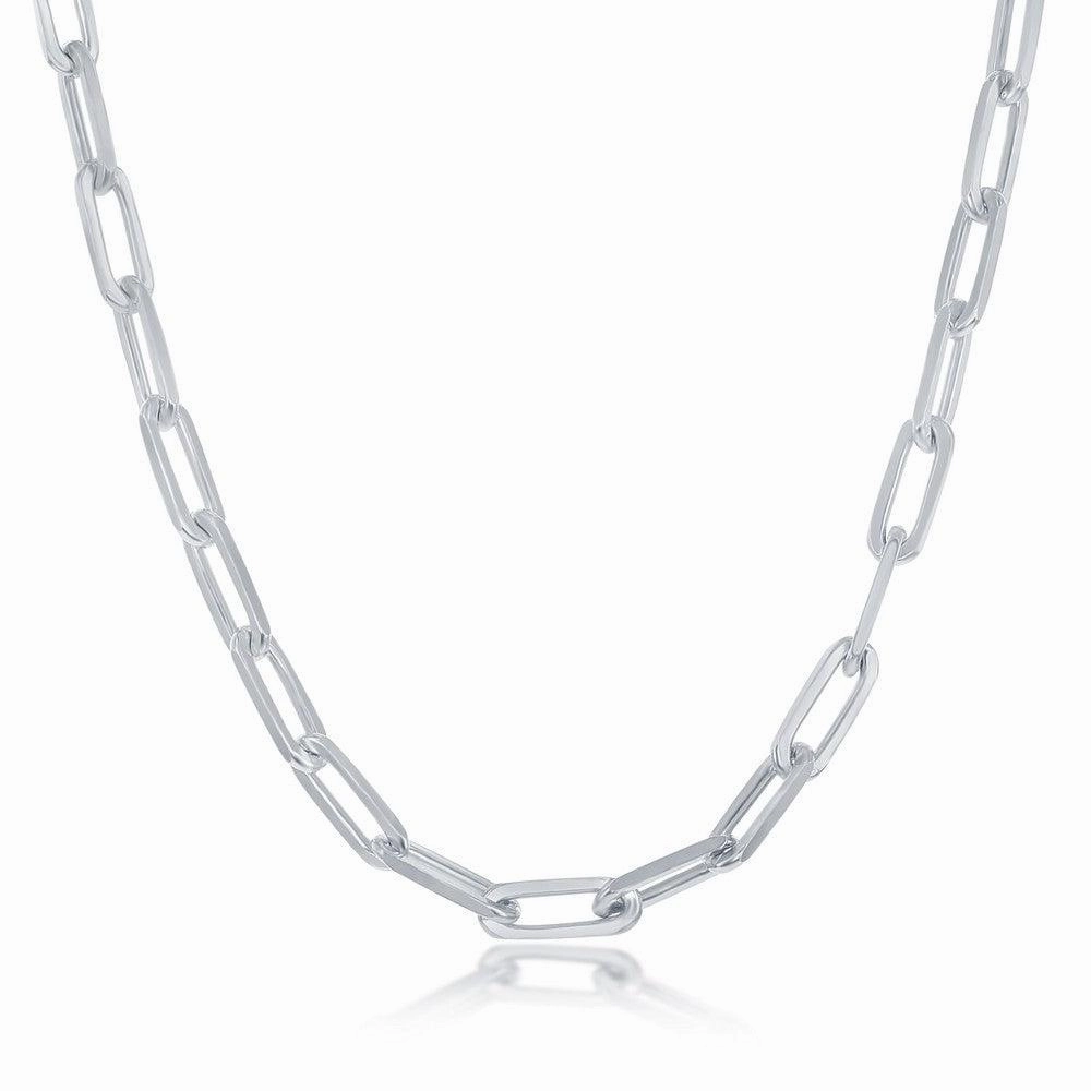 Sterling Silver 3.2mm Paper Clip Chain, 16"