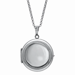 Sterling Silver 4 Picture Locket Necklace, 20"