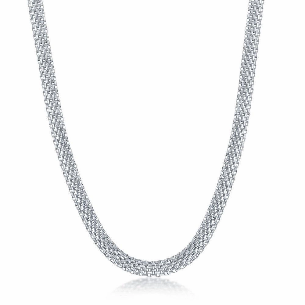 Sterling Silver 5mm Flat Mesh Chain