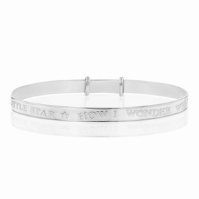 Sterling Silver 'Twinkle Twinkle' Engraved Baby Bangle