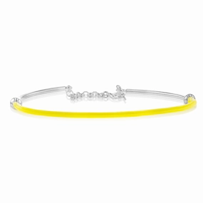 Sterling Silver Bright Yellow Bangle
