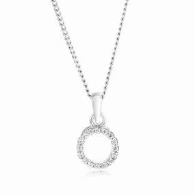 Sterling Silver Cubic Zirconia Circle Of Life Pendant