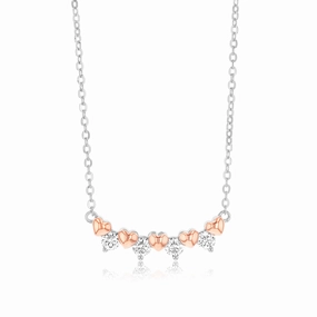 Sterling Silver Cubic Zirconia Fancy Pendant On 40 5cm Chain