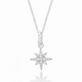 Sterling Silver Cubic Zirconia Star Pendant