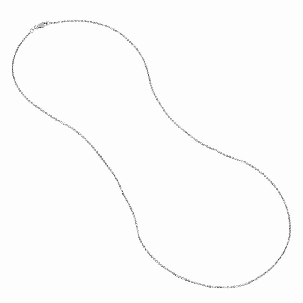 Sterling Silver Diamond-Cut Cable Chain, 18"