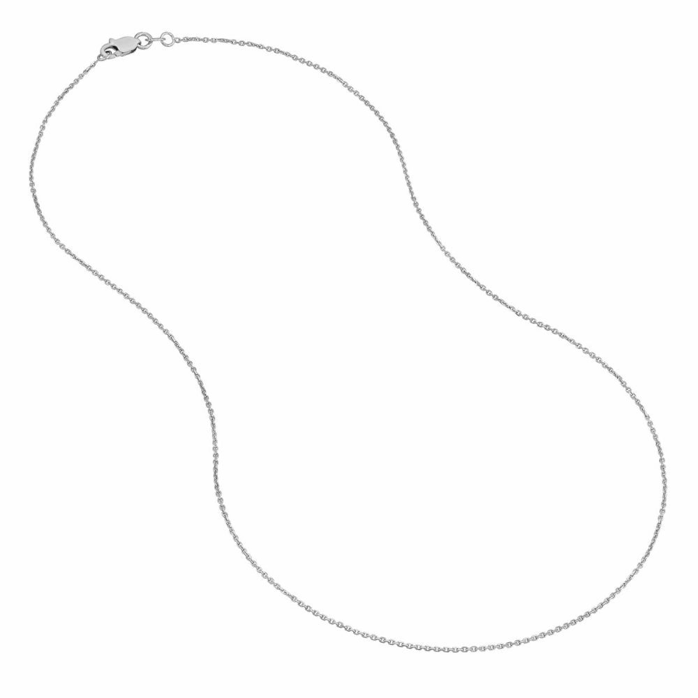 Sterling Silver Diamond-Cut Cable Chain