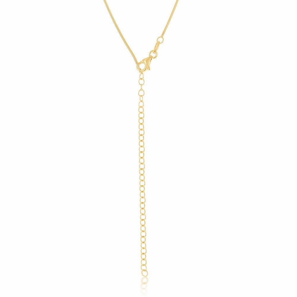 Sterling Silver Gold Plated 1mm Snake Chain