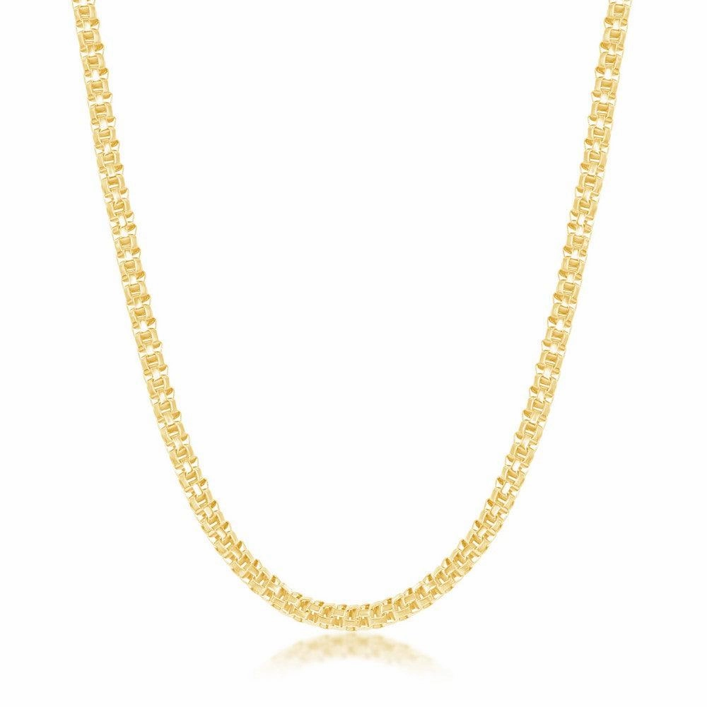 Sterling Silver Gold Plated 3mm Round Coriana Chain