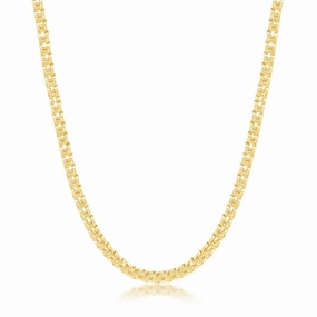 Sterling Silver Gold Plated 3mm Round Coriana Chain