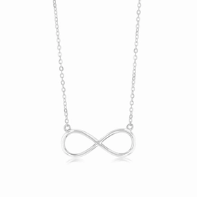 Sterling Silver Infinity Pendant on 40 5cm Chain