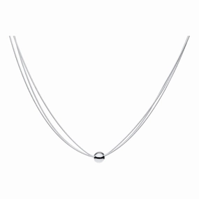 Sterling Silver Multi-Strand Necklace, 16-18"