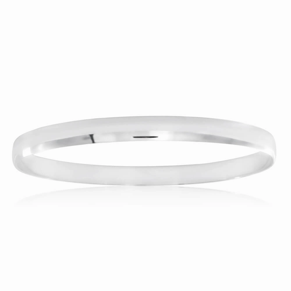 Sterling Silver Plain 65mm Bangle