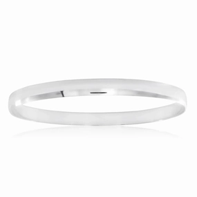 Sterling Silver Plain 65mm Bangle