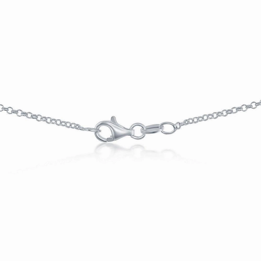 Sterling Silver Rhodium Plated 1.5mm Rolo Chain, 18