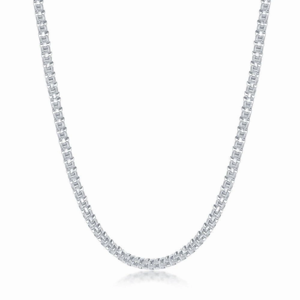 Sterling Silver Rhodium Plated 3mm Round Coriana Chain