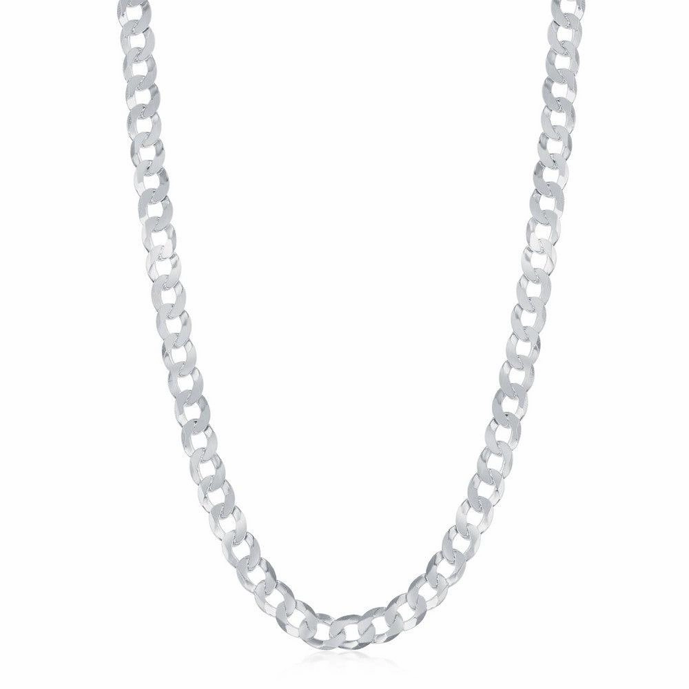 Sterling Silver Rhodium Plated 4.4mm Cuban Chain, 20