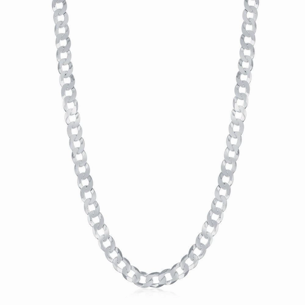 Sterling Silver Rhodium Plated 4.4mm Cuban Chain, 24