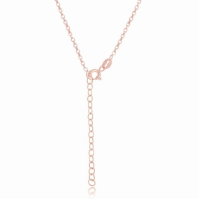 Sterling Silver Rose Gold Plated 1.5mm Rolo Chain
