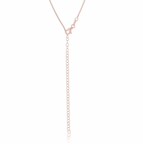 Sterling Silver Rose Gold Plated 1mm Snake Chain