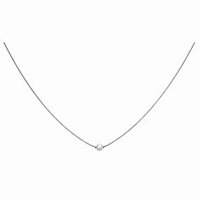 Sterling Silver Single Bead Necklace