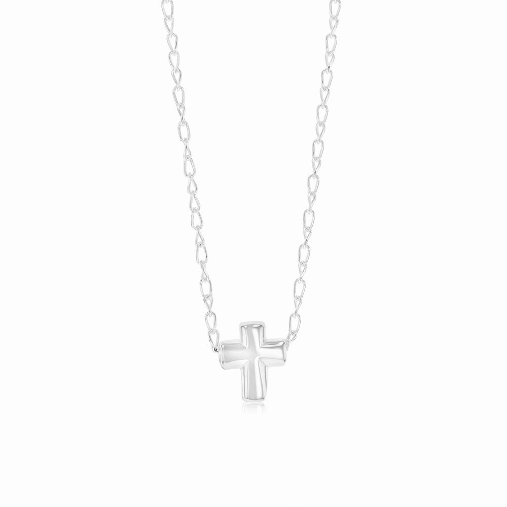 Sterling Silver Small Cross Pendant On Chain