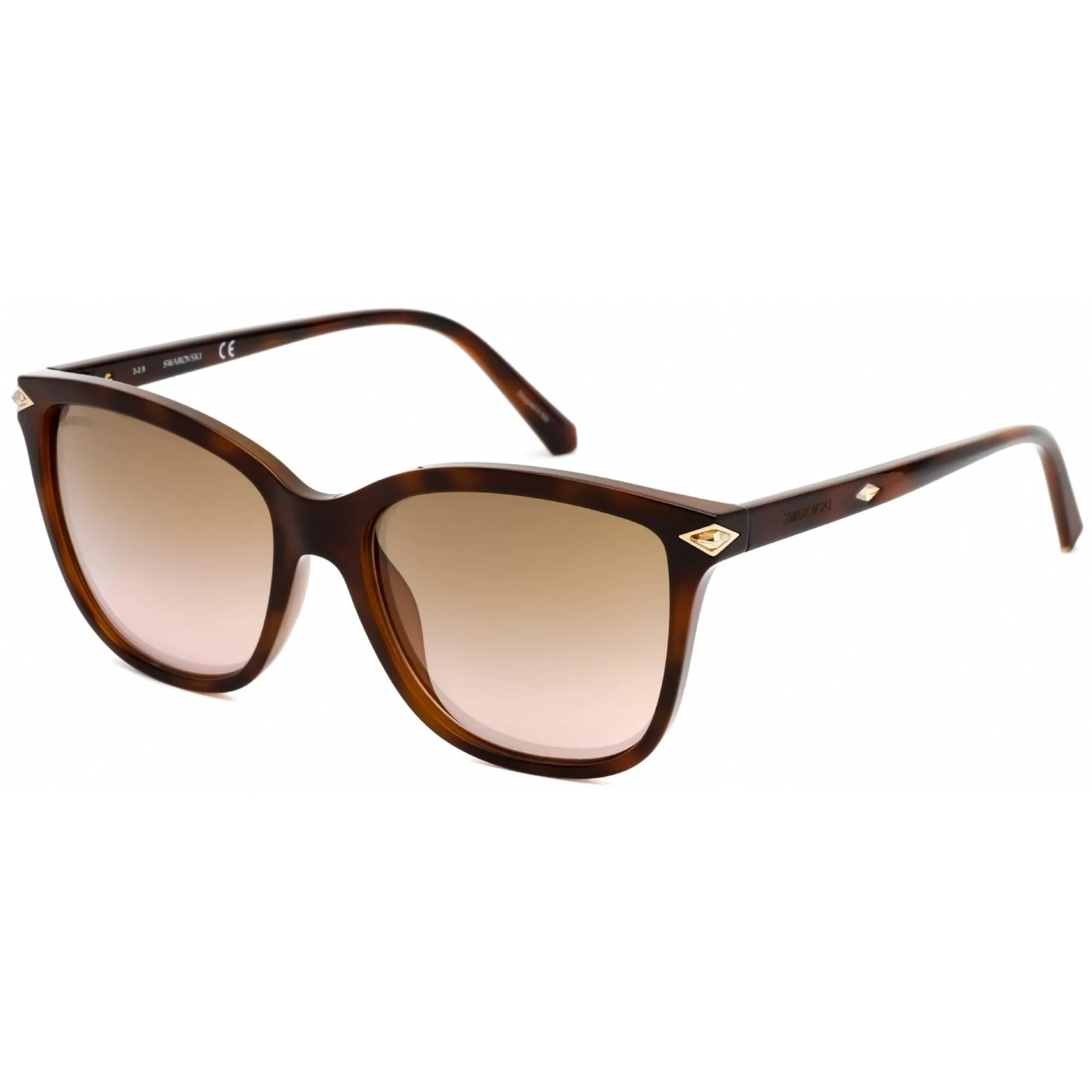 Swarovski Women's Sunglasses - Dark Havana Plastic Square Shape Frame | SK0192 52F Versace Sunglasses
